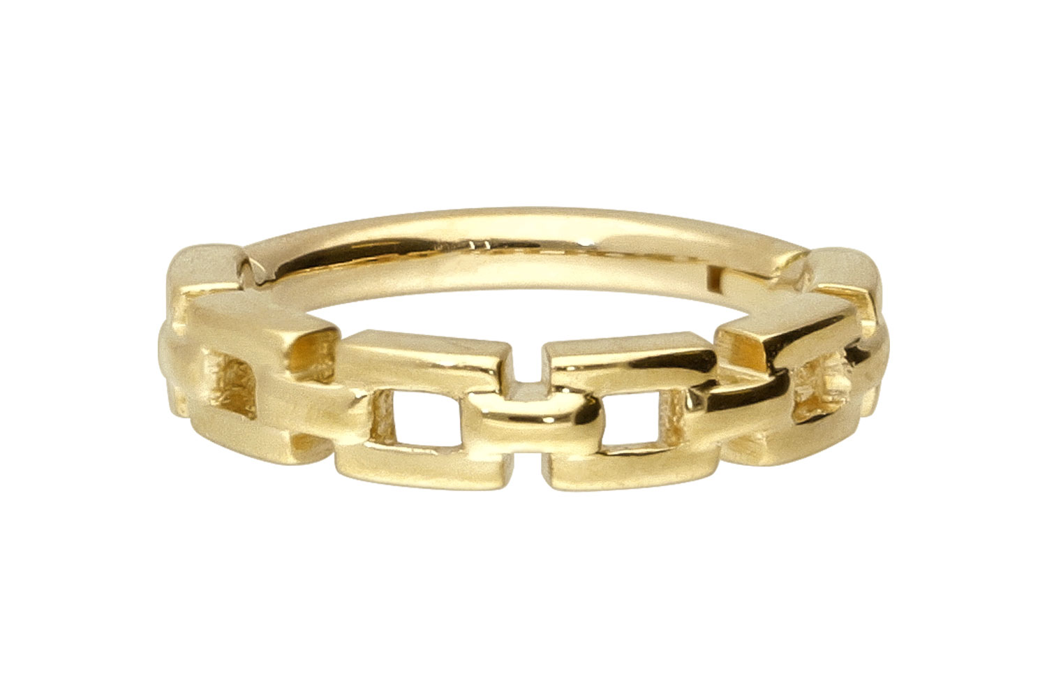 14/18 Karat Gold Segmentring Clicker Piercing KETTEN-DESIGN